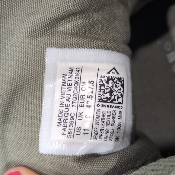 Women's Converse Chuck Taylor Leather Lift, Green - Picture 8 of 8